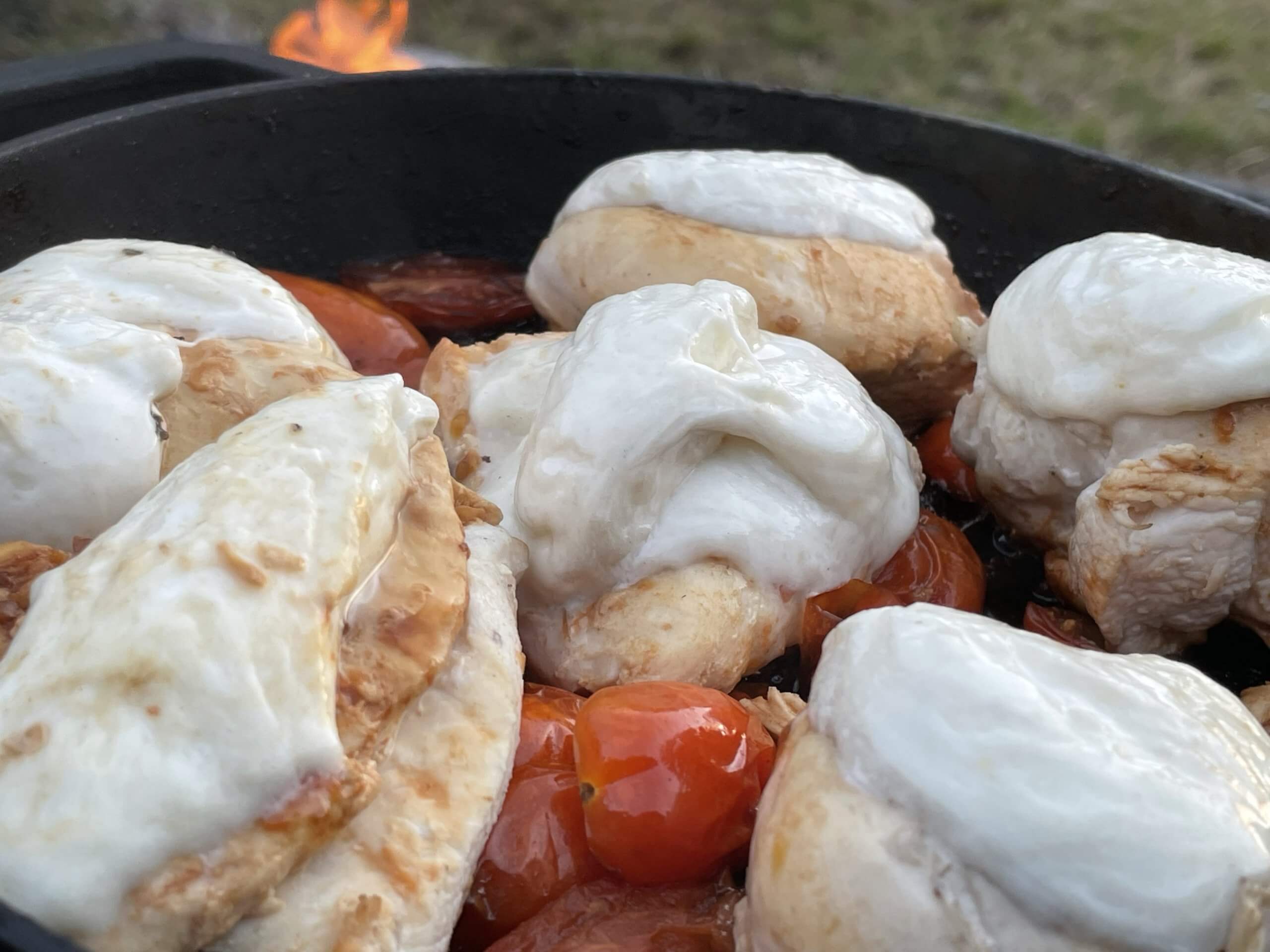 Campfire Chicken Caprese