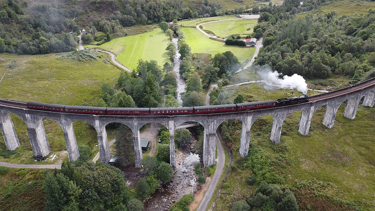 Glenfinnan Viaduct Drone Footage Camp Cook Explore